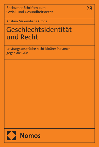 Cover des Buchs: Geschlechtsidentität und Recht