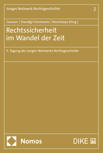 Cover des Buchs: Rechtssicherheit im Wandel der Zeit