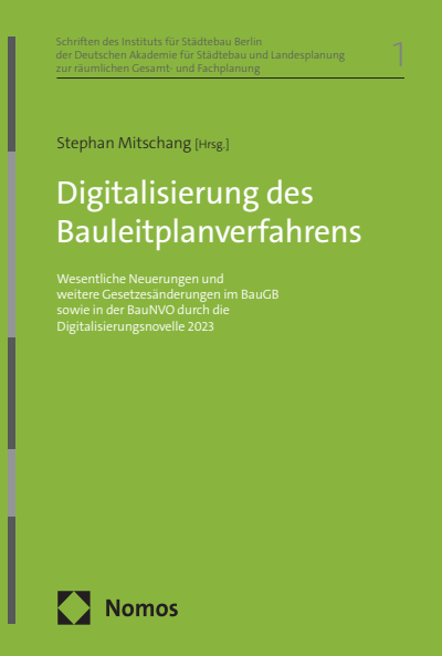 Cover des Buchs: Digitalisierung des Bauleitplanverfahrens