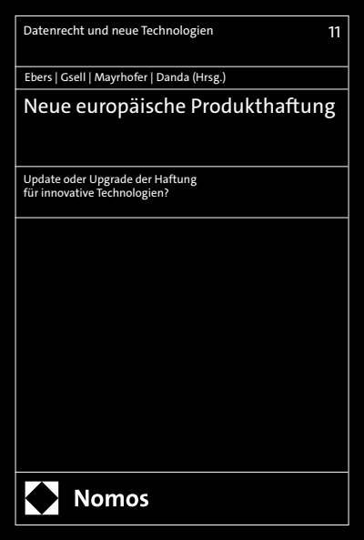 Cover of book: Neue europäische Produkthaftung