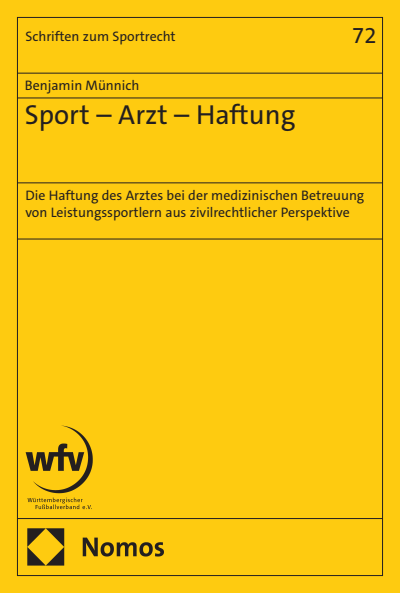 Cover des Buchs: Sport – Arzt – Haftung