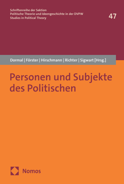 Cover des Buchs: Personen und Subjekte des Politischen