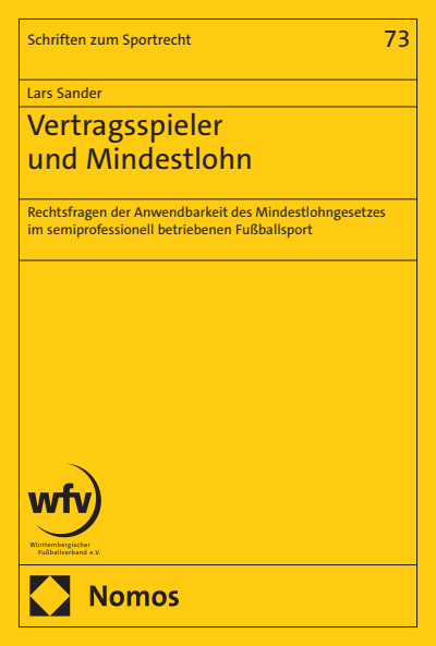 Cover des Buchs: Vertragsspieler und Mindestlohn