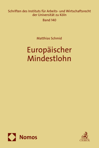 Cover des Buchs: Europäischer Mindestlohn
