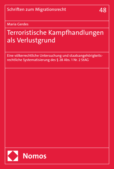 Cover of book: Terroristische Kampfhandlungen als Verlustgrund