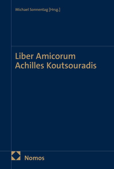 Cover des Buchs: Liber Amicorum Achilles Koutsouradis