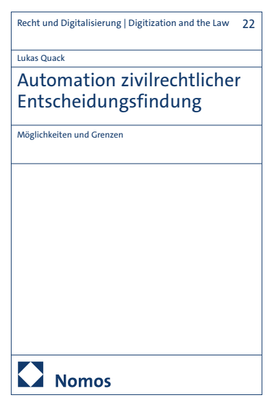 Cover des Buchs: Automation zivilrechtlicher Entscheidungsfindung