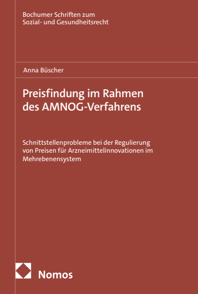 Cover des Buchs: Preisfindung im Rahmen des AMNOG-Verfahrens