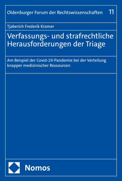 Cover des Buchs: Verfassungs- und strafrechtliche Herausforderungen der Triage