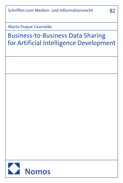 Cover des Buchs: Business-to-Business Data Sharing for Artificial Intelligence Development