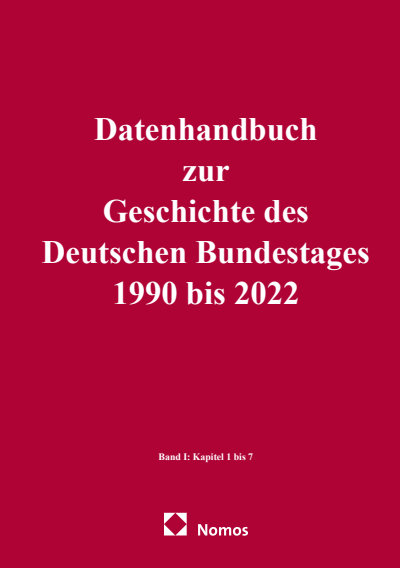 Cover des Buchs: Datenhandbuch zur Geschichte des Deutschen Bundestages 1990 bis 2022