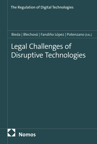 Cover des Buchs: Legal Challenges of Disruptive Technologies