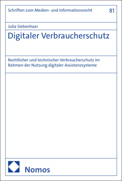 Cover of book: Digitaler Verbraucherschutz