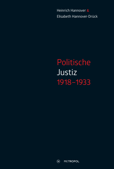 Cover des Buchs: Politische Justiz 1918–1933