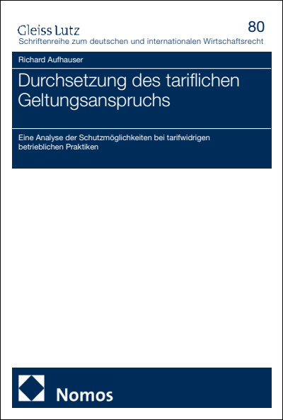 Cover des Buchs: Durchsetzung des tariflichen Geltungsanspruchs