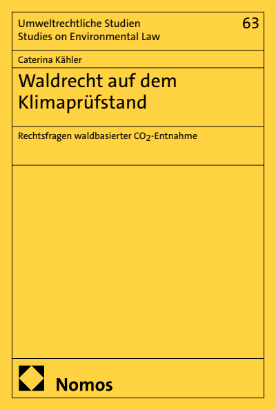 Cover des Buchs: Waldrecht auf dem Klimaprüfstand
