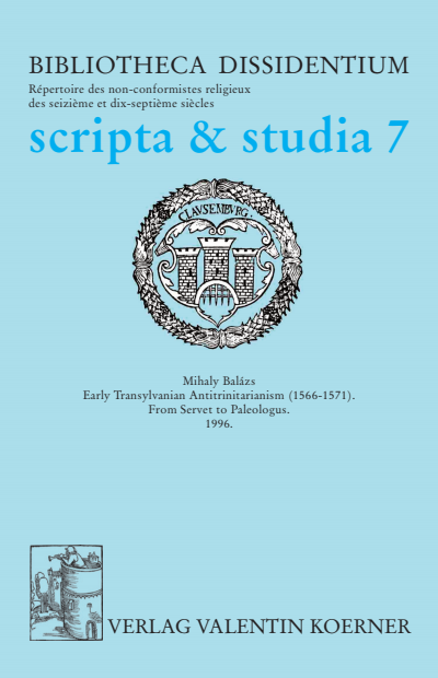 Cover des Buchs: Early Transylvanian Antitrinitarianism (1566-1571)