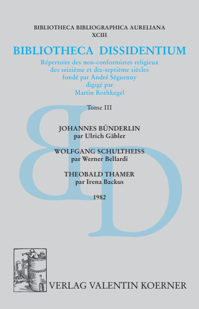 Cover des Buchs: Bibliotheca Dissidentium III