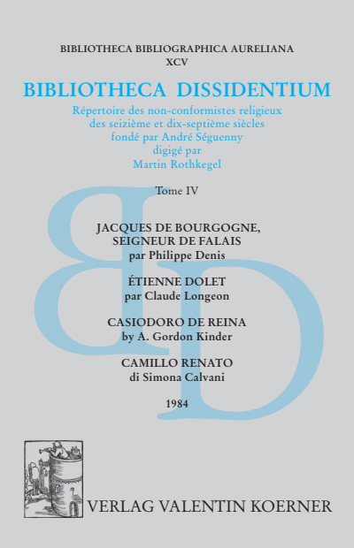 Cover des Buchs: Bibliotheca Dissidentium IV