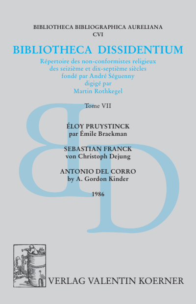 Cover des Buchs: Bibliotheca Dissidentium VII