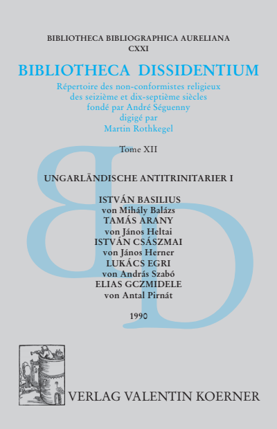 Cover des Buchs: Bibliotheca Dissidentium XII