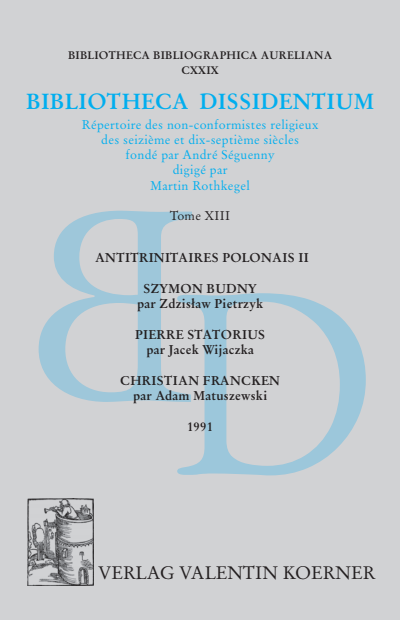 Cover des Buchs: Bibliotheca Dissidentium XIII
