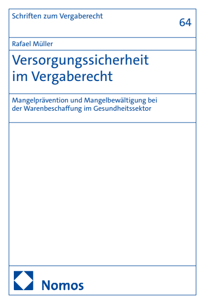 Cover des Buchs: Versorgungssicherheit im Vergaberecht