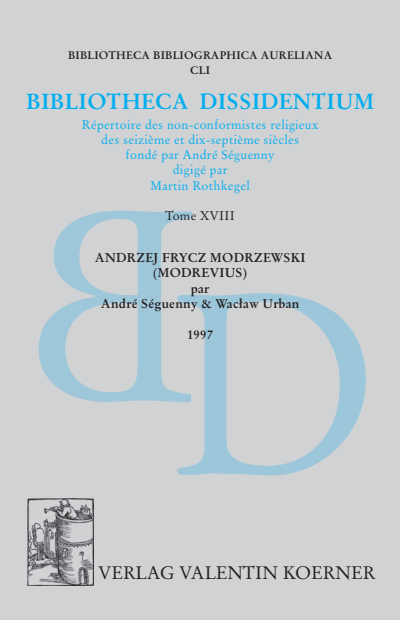 Cover des Buchs: Bibliotheca Dissidentium XVIII