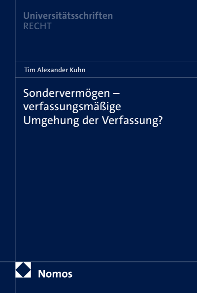 Cover des Buchs: Sondervermögen – verfassungsmäßige Umgehung der Verfassung?