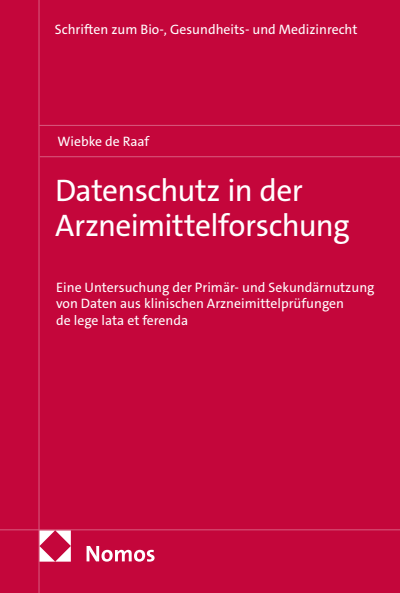 Cover des Buchs: Datenschutz in der Arzneimittelforschung