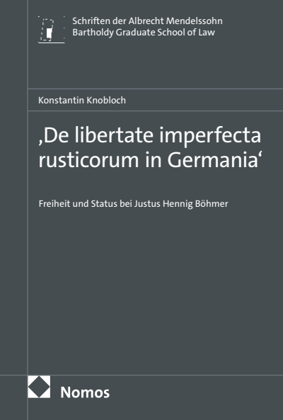 Cover des Buchs: 'De libertate imperfecta rusticorum in Germania‘