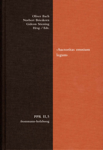 Cover des Buchs: ›Auctoritas omnium legum‹