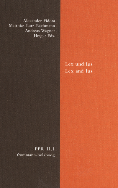 Cover des Buchs: Lex und Ius. Lex and Ius
