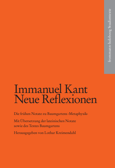 Cover of book: Immanuel Kant: Neue Reflexionen