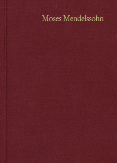 Cover des Buchs: Moses Mendelssohn: Gesammelte Schriften. Jubiläumsausgabe / Band 15,2: Hebräische Schriften II,2