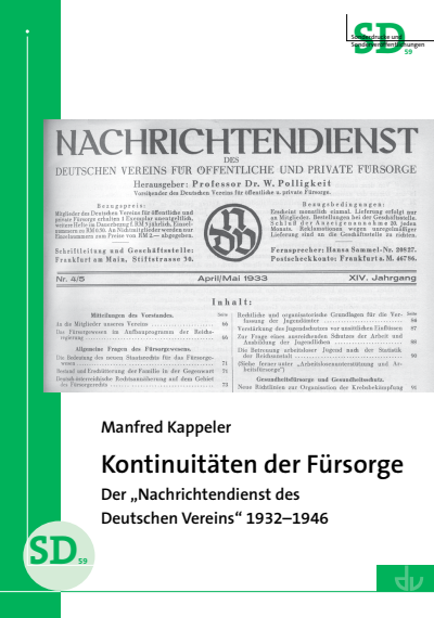 Cover des Buchs: Kontinuitäten der Fürsorge