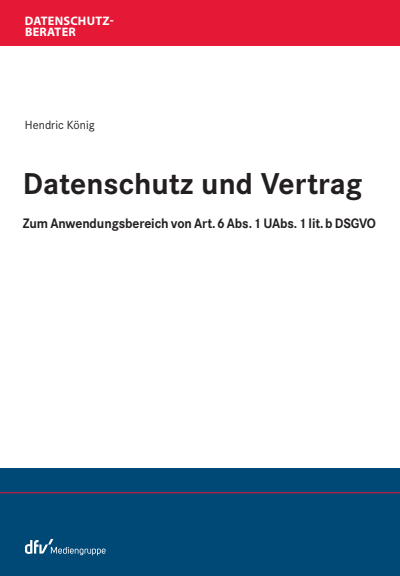 Cover des Buchs: Datenschutz und Vertrag