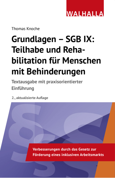 Cover des Buchs: Grundlagen - SGB IX: Teilhabe und Rehabilitation von Menschen mit Behinderungen