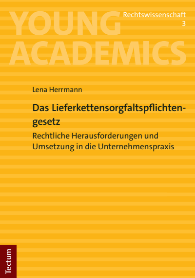 Cover des Buchs: Das Lieferkettensorgfaltspflichtengesetz