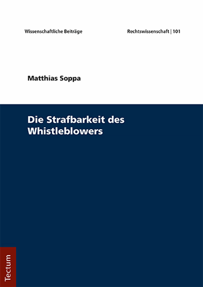 Cover des Buchs: Die Strafbarkeit des Whistleblowers