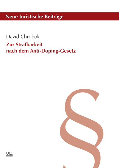 Cover of book: Zur Strafbarkeit nach dem Anti-Doping-Gesetz