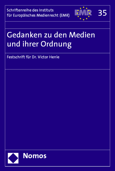 Cover des Buchs: Gedanken zu den Medien und ihrer Ordnung