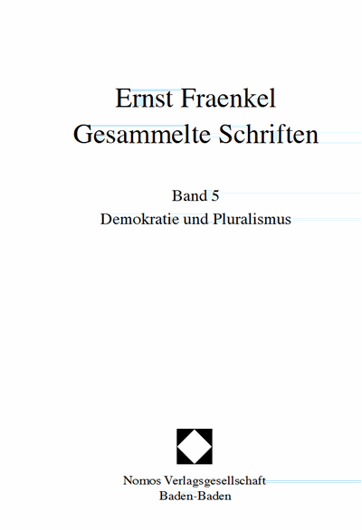 Cover des Buchs: Ernst Fraenkel - Gesammelte Schriften