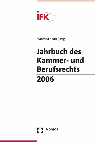 Cover des Buchs: Jahrbuch des Kammer- und Berufsrechts 2006