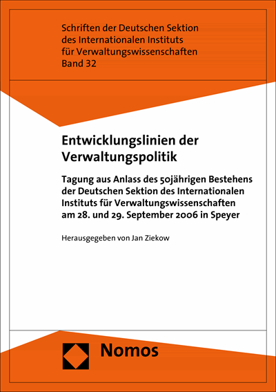 Cover des Buchs: Entwicklungslinien der Verwaltungspolitik