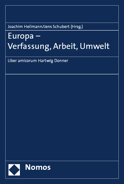 Cover des Buchs: Europa - Verfassung, Arbeit, Umwelt