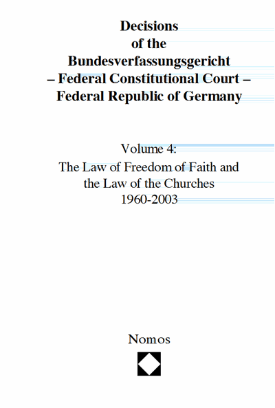 Cover des Buchs: Decisions of the Bundesverfassungsgericht - Federal Constitutional Court - Federal Republic of Germa