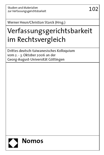 Cover des Buchs: Verfassungsgerichtsbarkeit im Rechtsvergleich