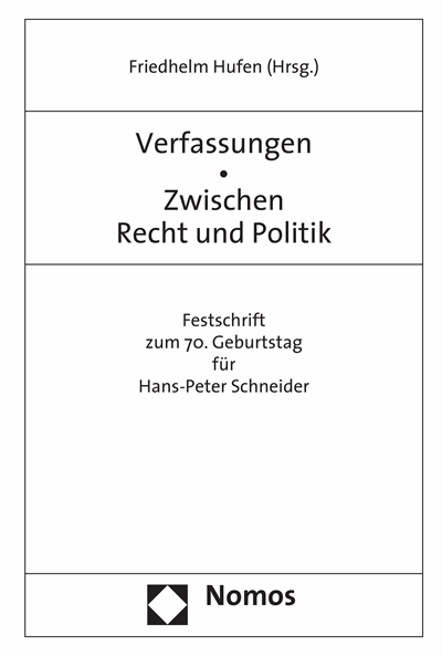 Cover des Buchs: Verfassungen - Zwischen Recht und Politik
