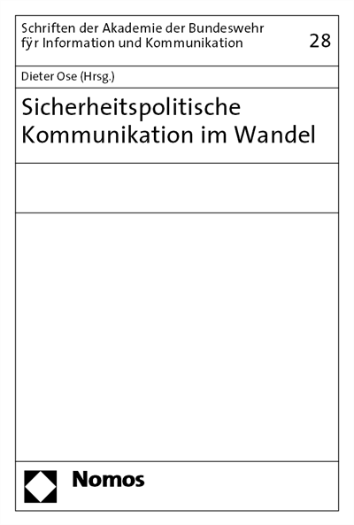 Cover des Buchs: Sicherheitspolitische Kommunikation im Wandel